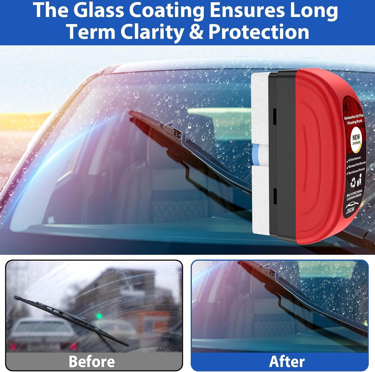 Car Glass Anti-Fog Remover = Oil + Brush