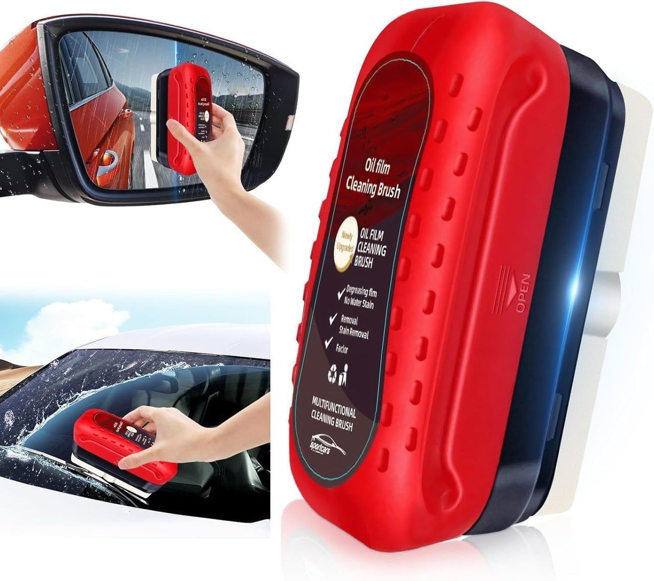 Car Glass Anti-Fog Remover = Oil + Brush