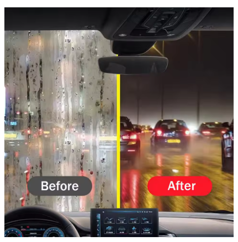 Car Glass Anti-Fog Remover = Oil + Brush
